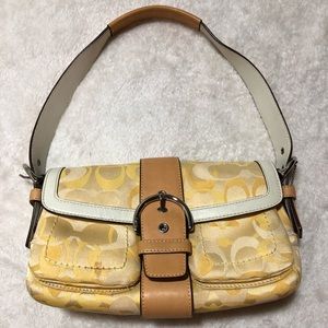 Classic Yellow Coach Handbag